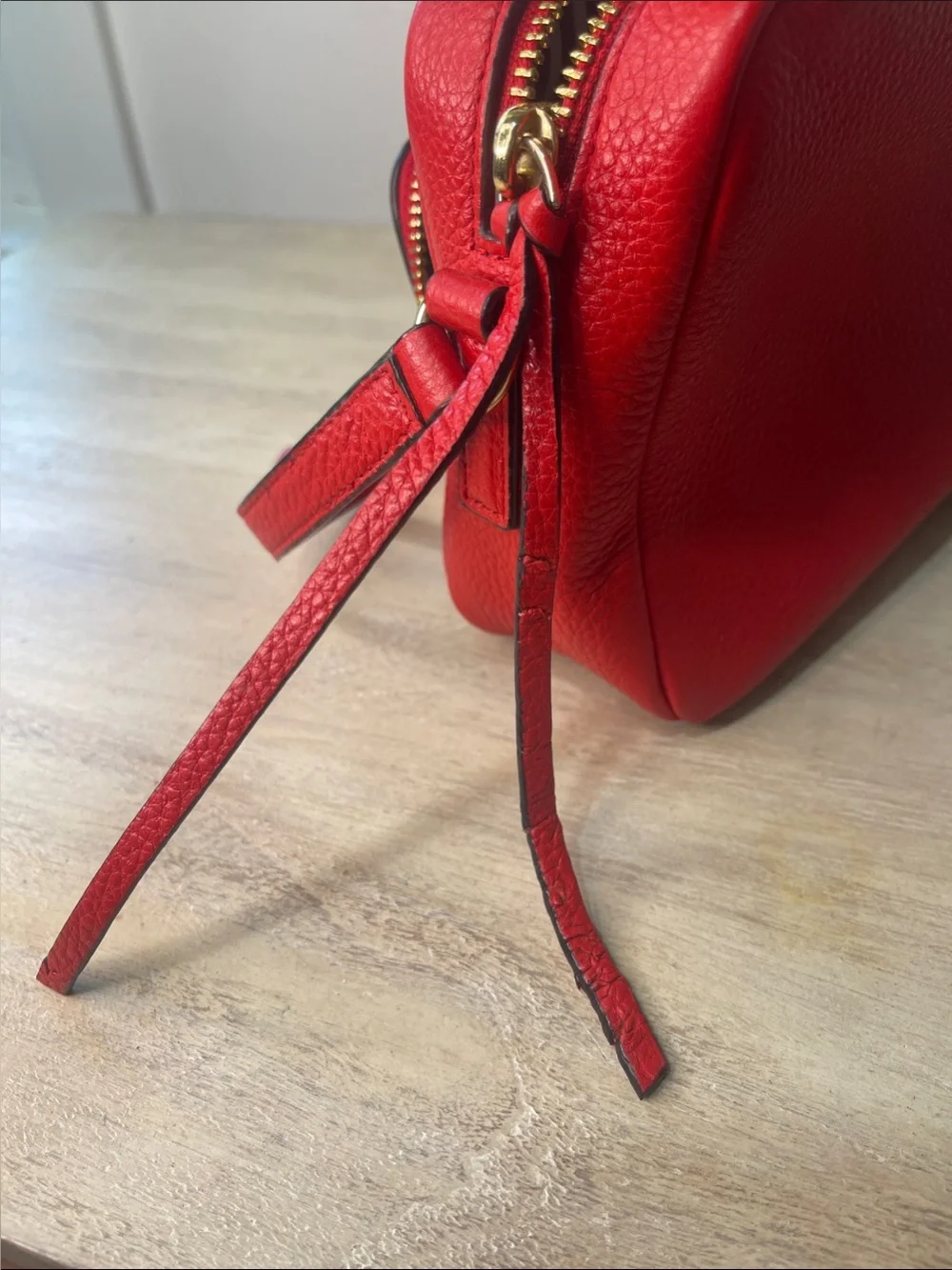 Kate Spade Red pebble leather Cobble Hill Mini Rosie